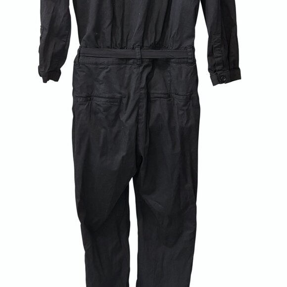 BA&SH Paros Black Tencel 3/4 Sleeve Jumpsuit Women's size 2 - Picture 9 of 9